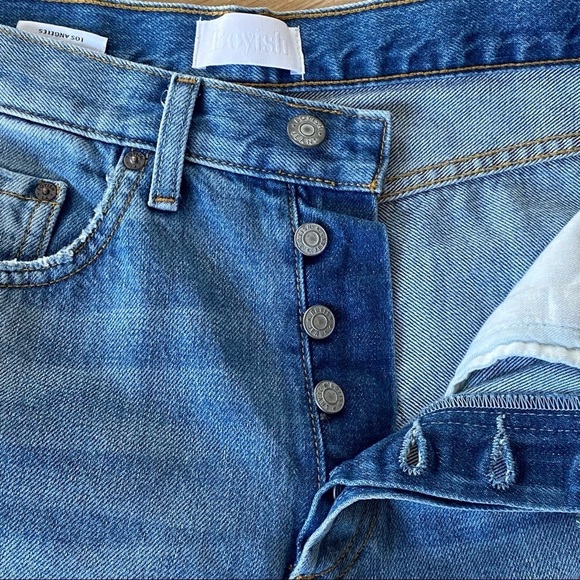 NWT Boyish Tommy High Rise Straight Leg Distressed Boyfriend Jeans Size 27 - Picture 16 of 16